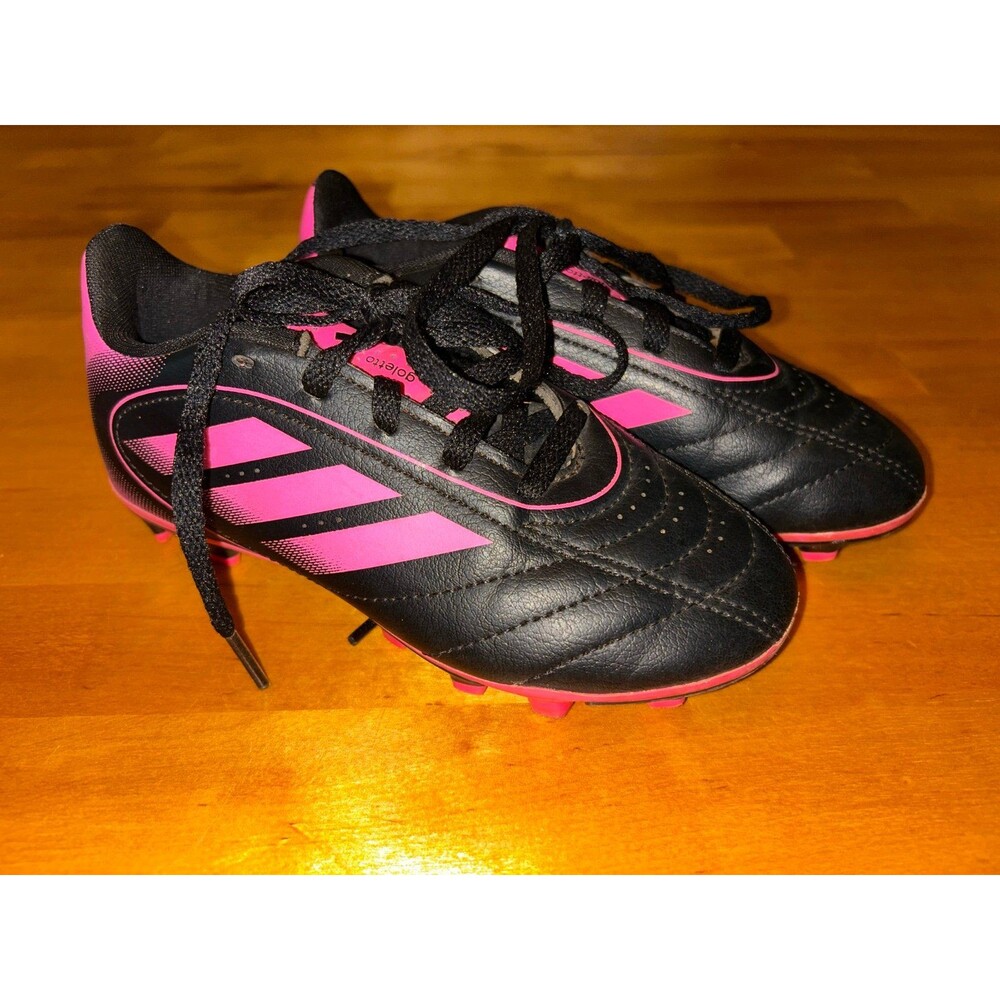 Adidas Girls Pink and Black Soccer Cleats Size 12K